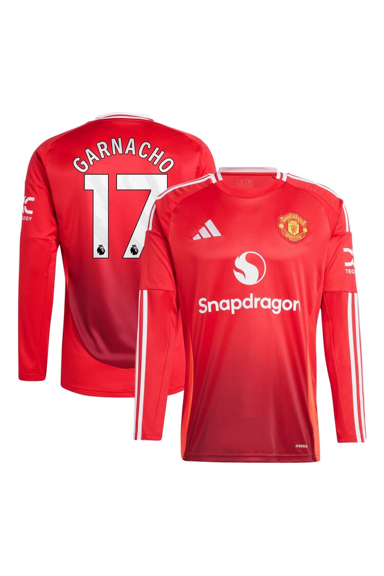 adidas Red Manchester United Home Shirt 2024-25 - Image 1 of 3