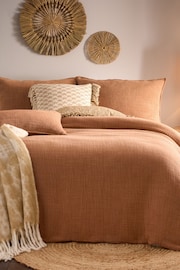 Yard Pecan Ribble Acid Washed 100% Cotton Duvet Cover Set - Image 1 of 3