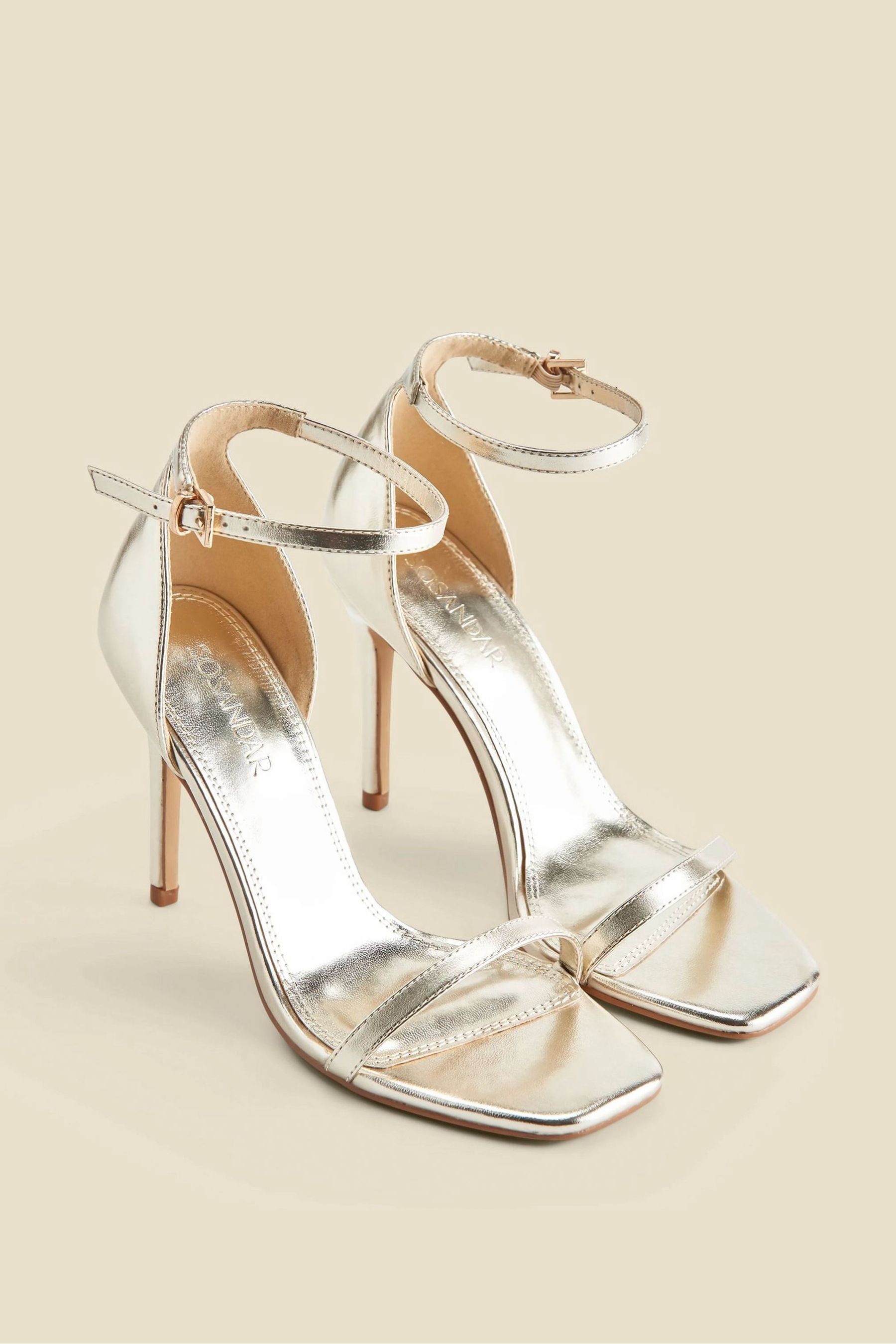 Gold barely there sandals online