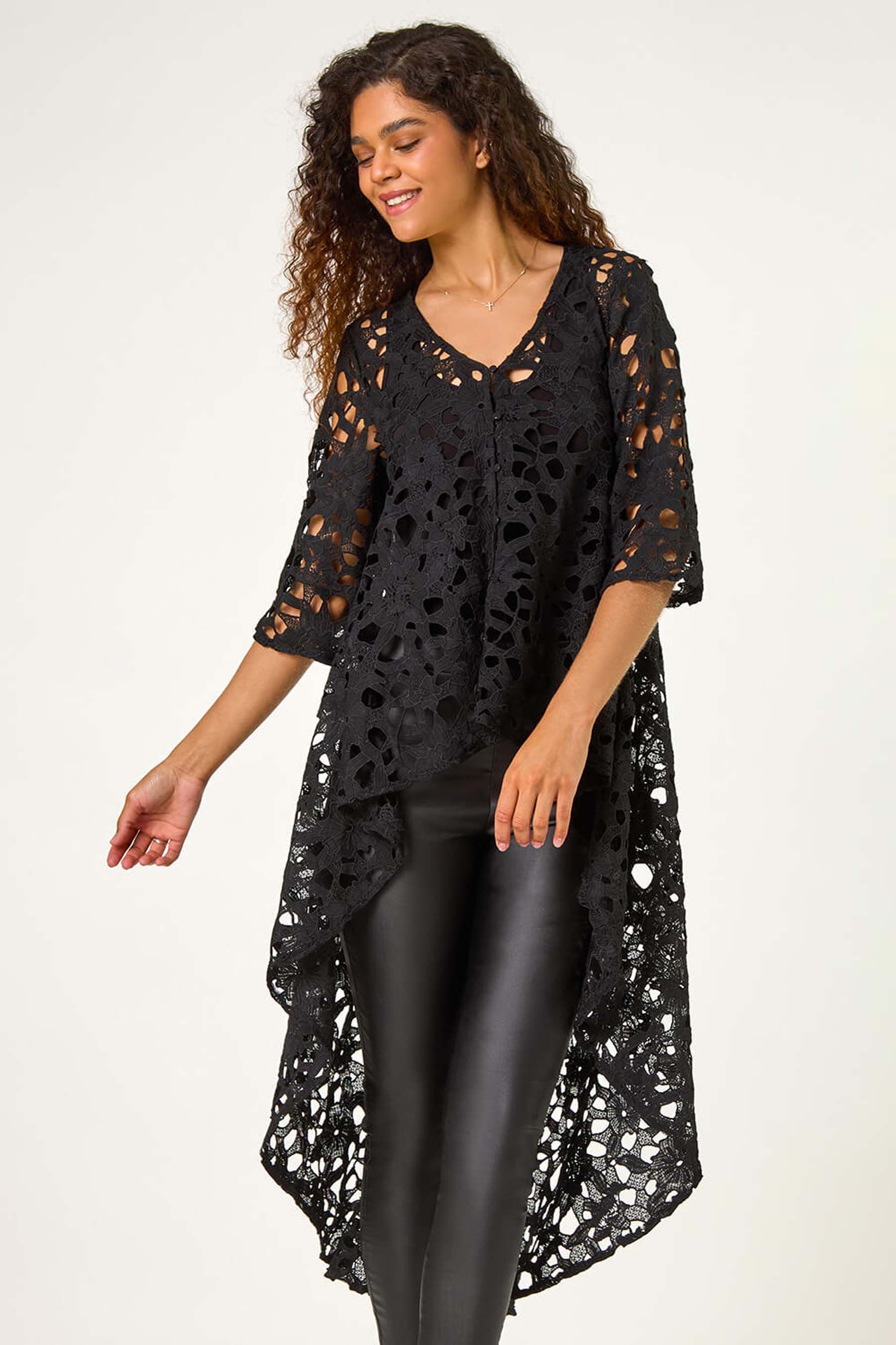 High low lace blouse store