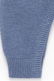 Purebaby Blue Knitted Dungaree - Image 3 of 4