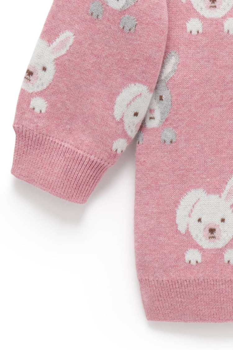 Purebaby Pink Animal Print Cozy Jumper - Image 5 of 5