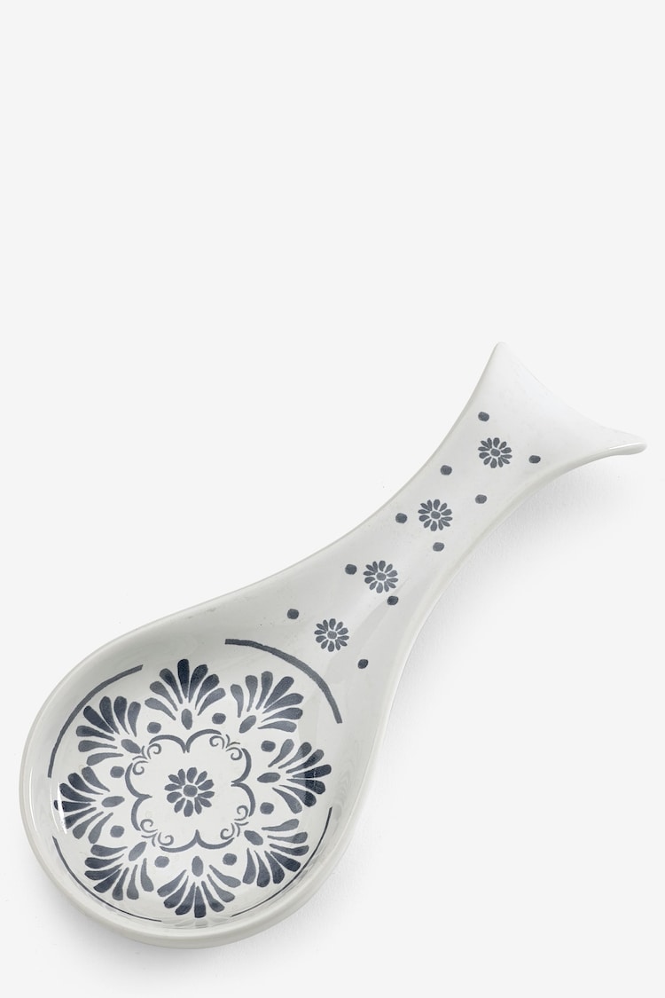 White Tile Design Spoon Rest - Image 4 of 4