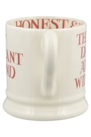 Emma Bridgewater Cream Pink Toast My Brilliant Friend 1/2 Pint Mug - Image 2 of 3