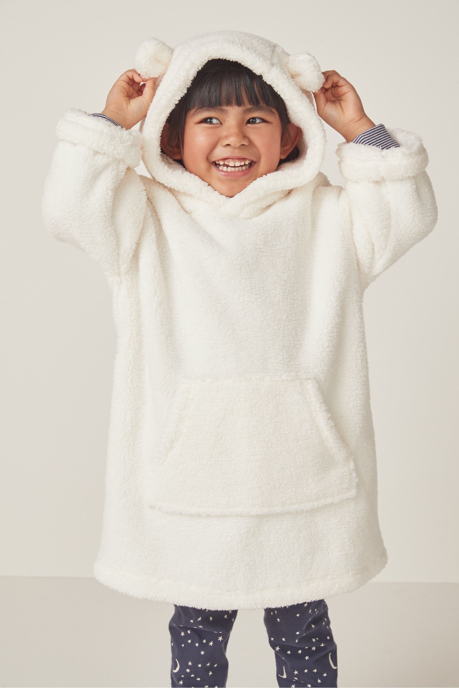Buy The White Company Snuggle White Hoodie With Ears from Next Ukraine