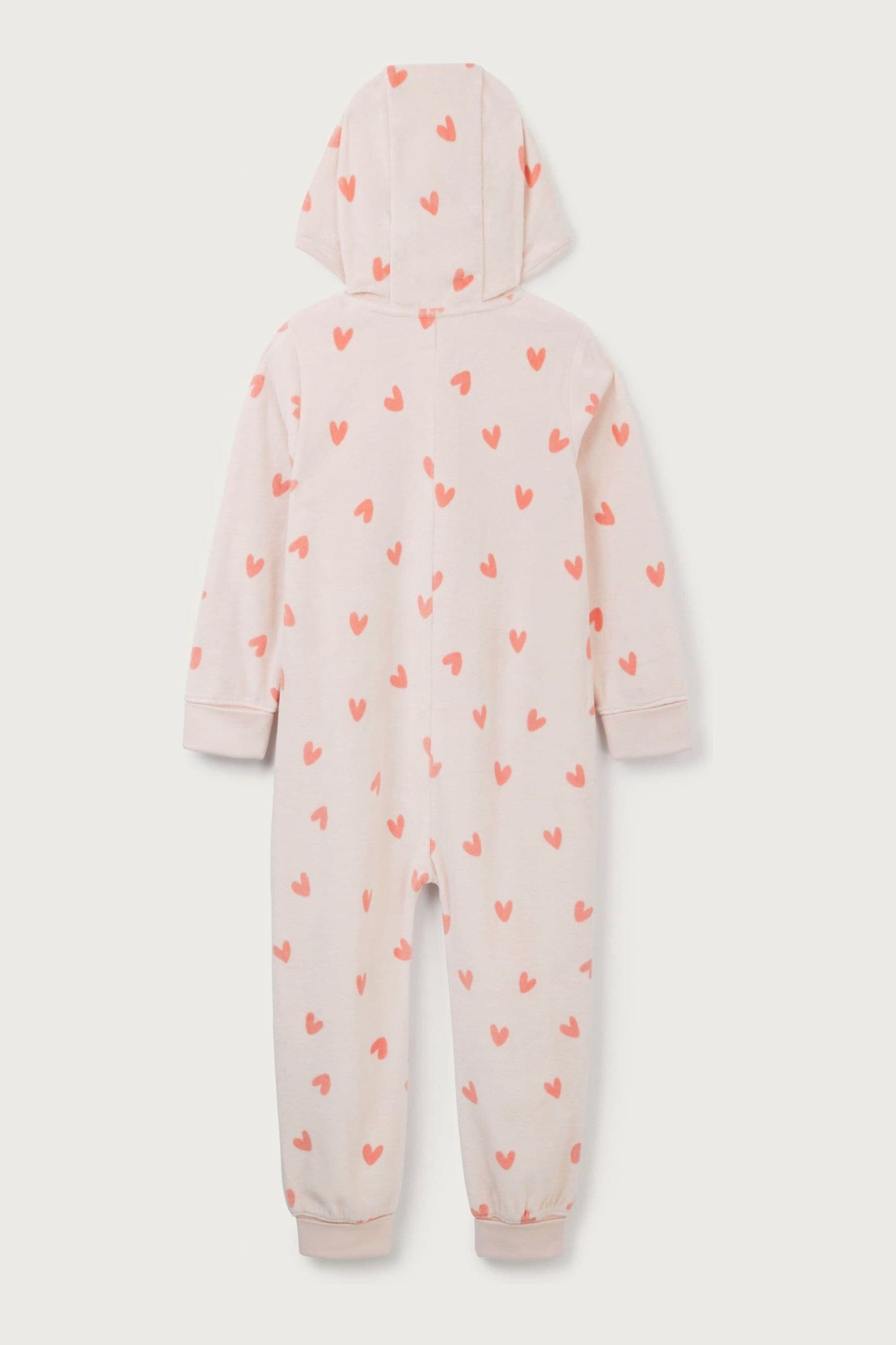 Buy The White Company Pink Velour Heart Hooded All In One from the Next UK online shop