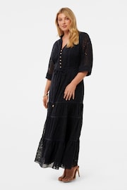 Forever New Blue Rachel Curve Embroidered Maxi Dress - Image 3 of 4