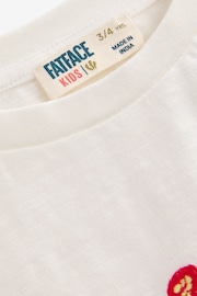 FatFace White Fruit Emb 100% Cotton T-Shirt - Image 3 of 4