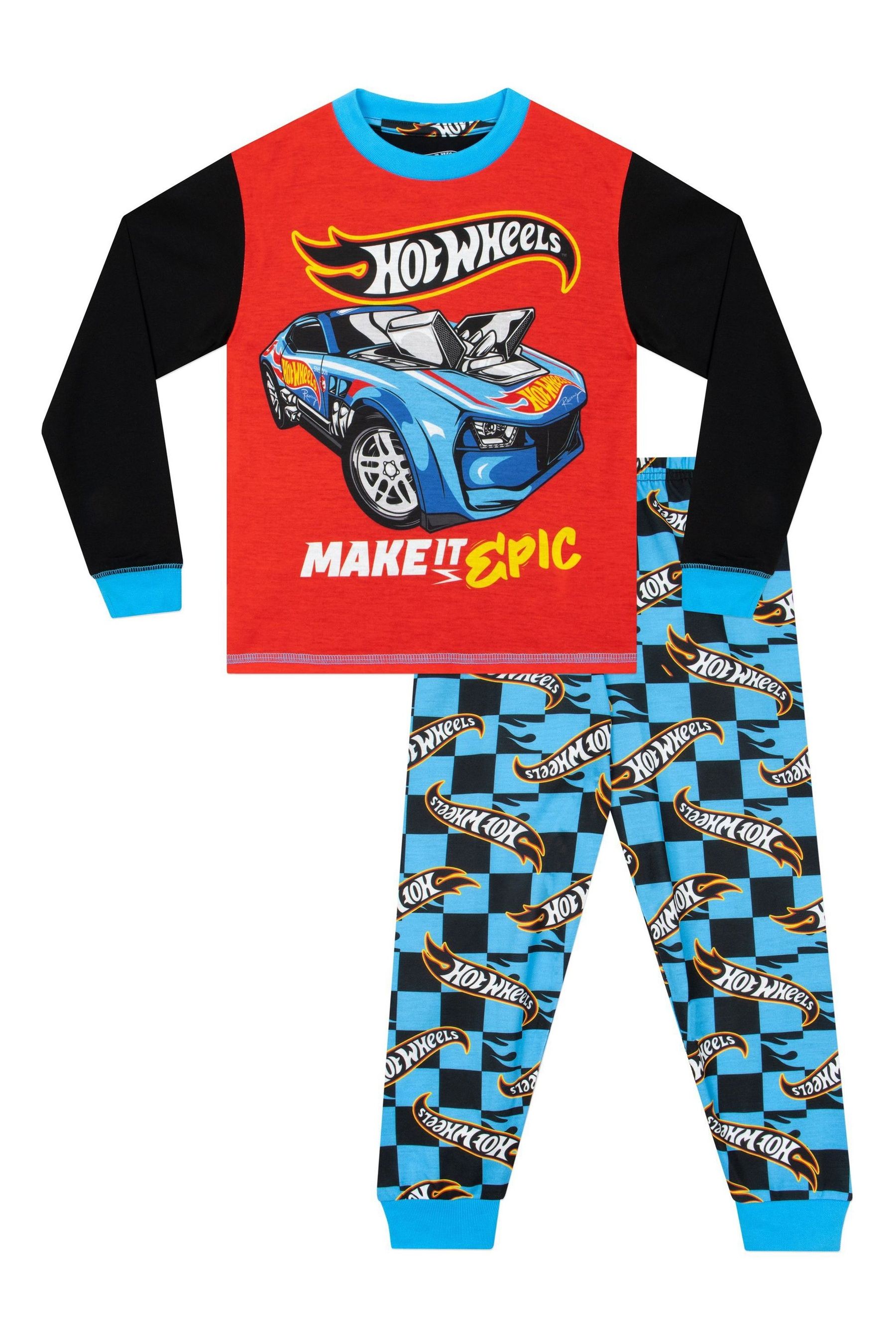 Buy Character Red Hot Wheels Race Car Long Sleeve Pyjamas from the Next UK online shop