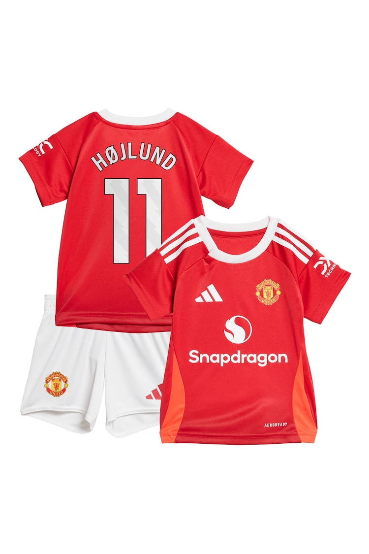 adidas Red Baby Manchester United Home Kit Shirt 2024-25 - Image 1 of 3