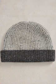 White Stuff Grey Albie Rib Knit Beanie - Image 2 of 2