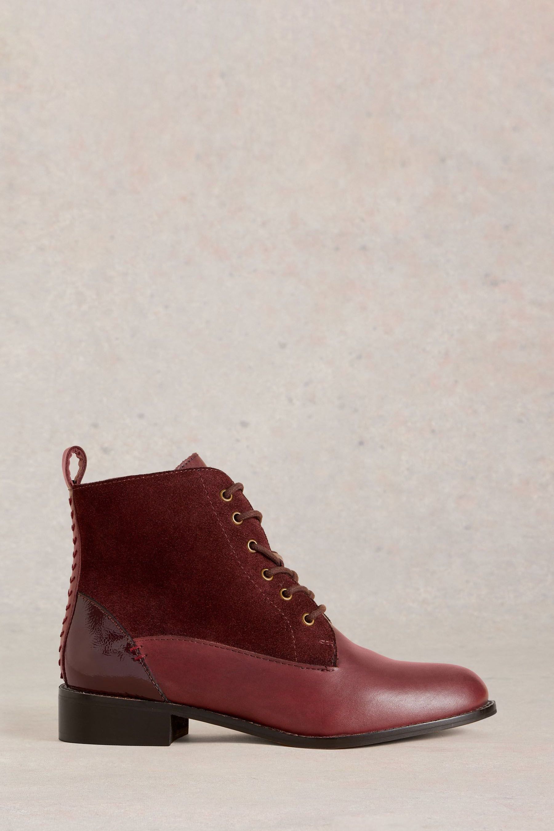 Buy White Stuff Red Margot Leather Ankle Boots from the Next UK online shop