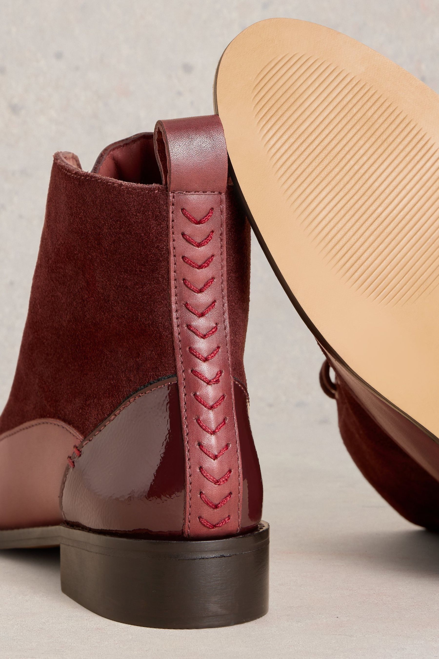 Buy White Stuff Red Margot Leather Ankle Boots from the Next UK online shop