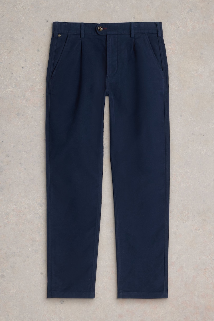 White Stuff Blue Moleskin 100% Cotton Trousers - Image 1 of 2