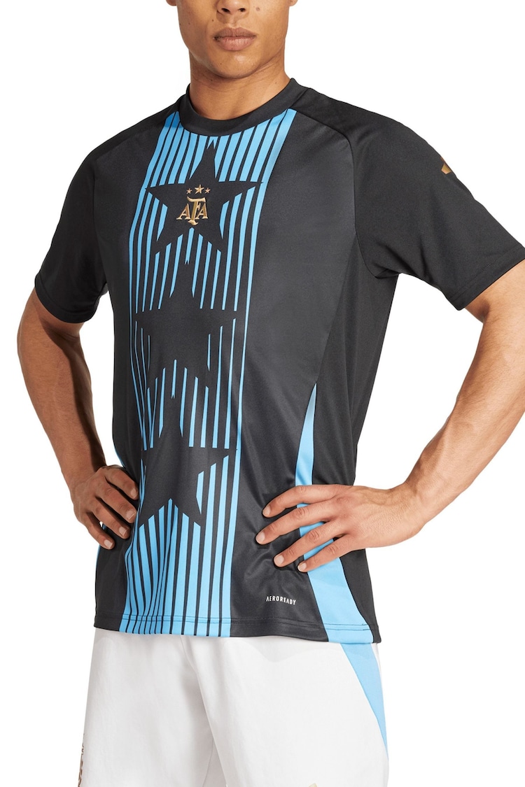 adidas Black Argentina Pre Match Shirt - Image 5 of 5