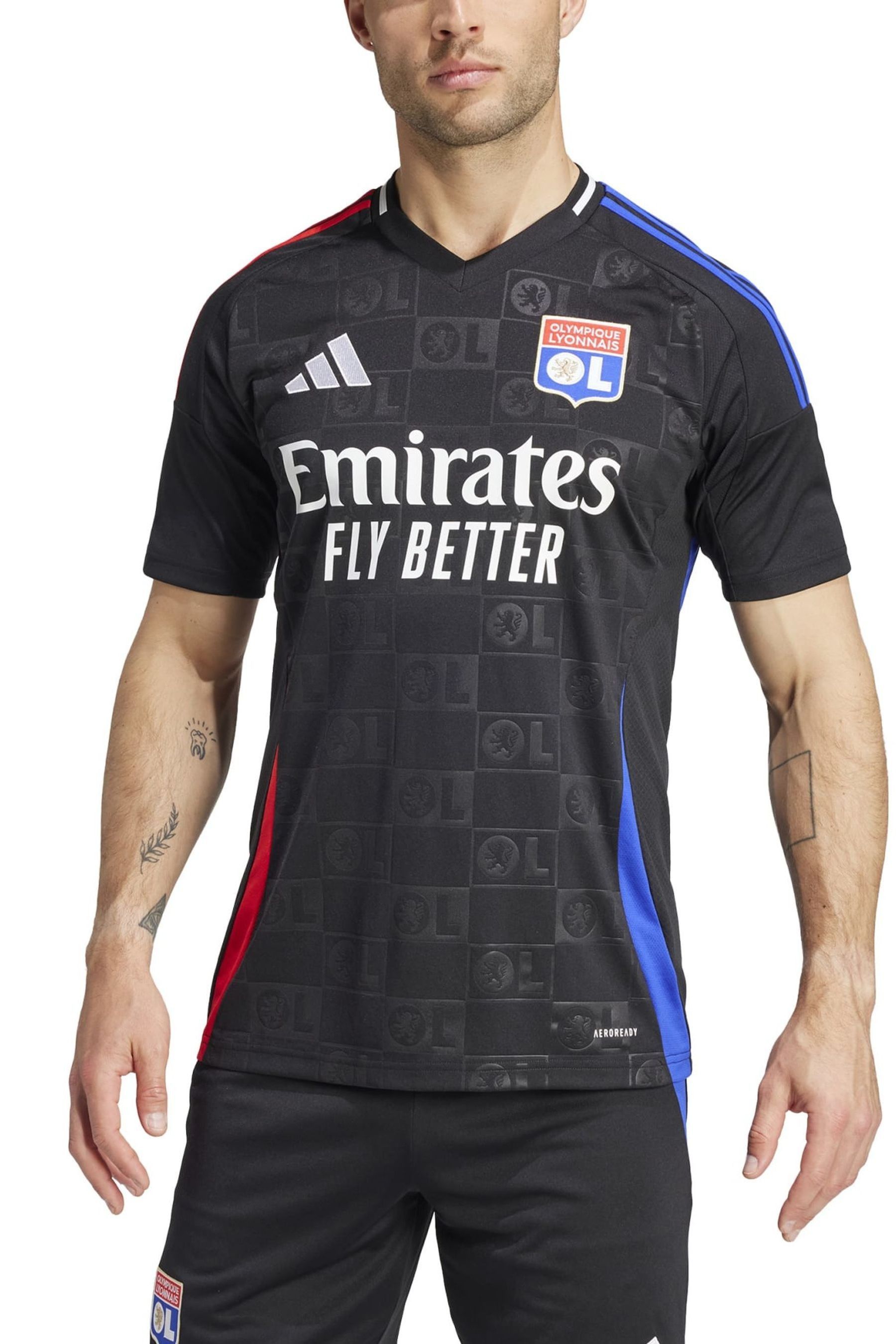 Buy adidas Black Olympique Lyon Away Shirt 2024 25 from the Next UK online shop
