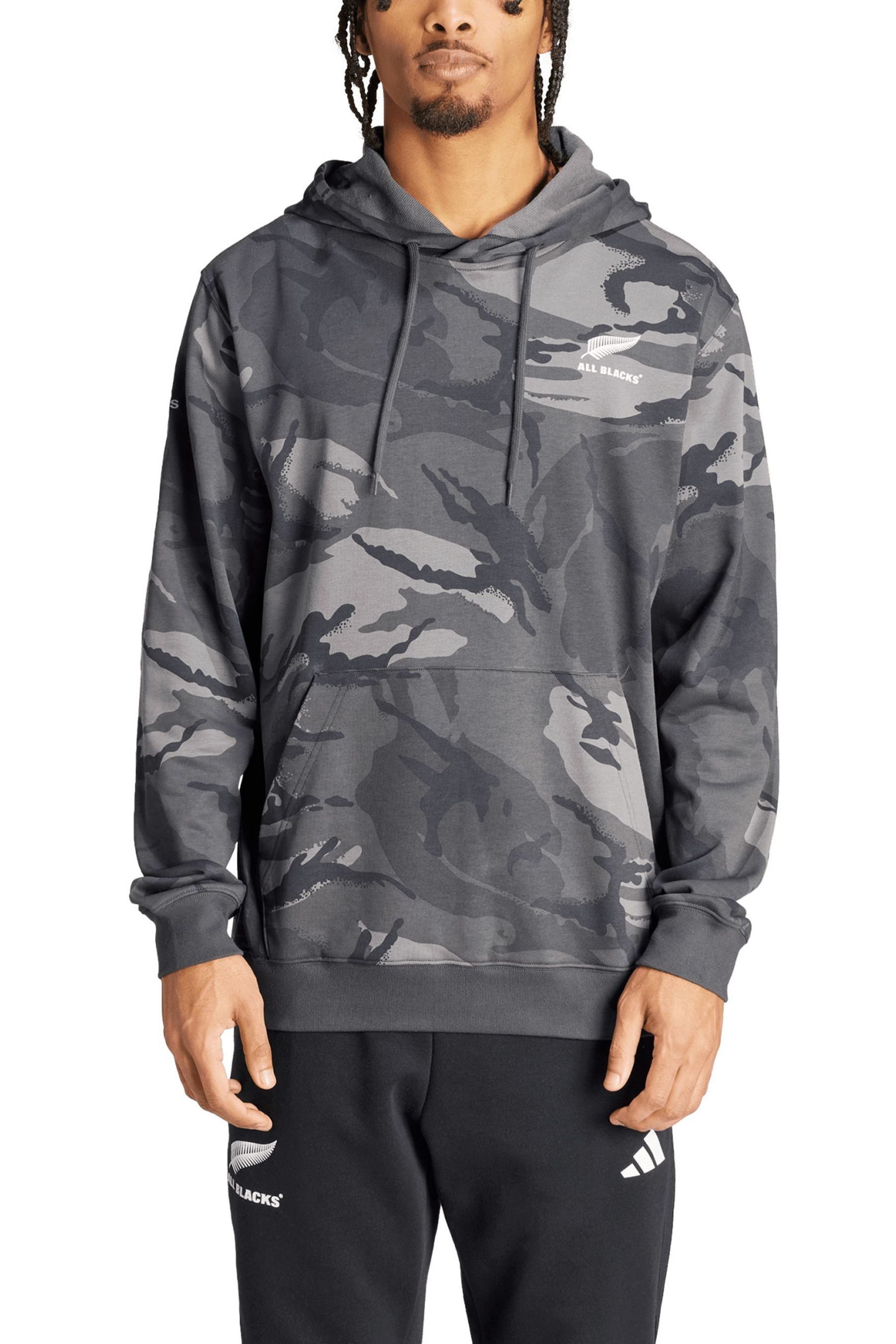Buy adidas Grey All Blacks Camo Grey Hoodie from Next Qatar