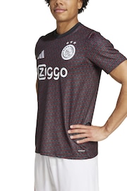 adidas Black Ajax Pre Match Shirt - Image 3 of 5