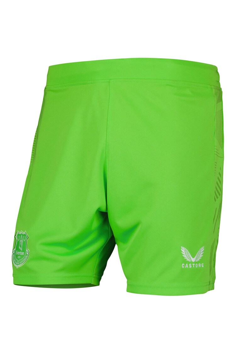 Castore Green Everton Home Goalkeeper Shorts 2024-25 Kids - Image 2 of 4