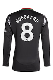 黑色 - Odegaard - 8 - adidas Arsenal Away 2024-25 Long Sleeve Football Shirts With Saka 7 Printing - 圖片 3，共 3