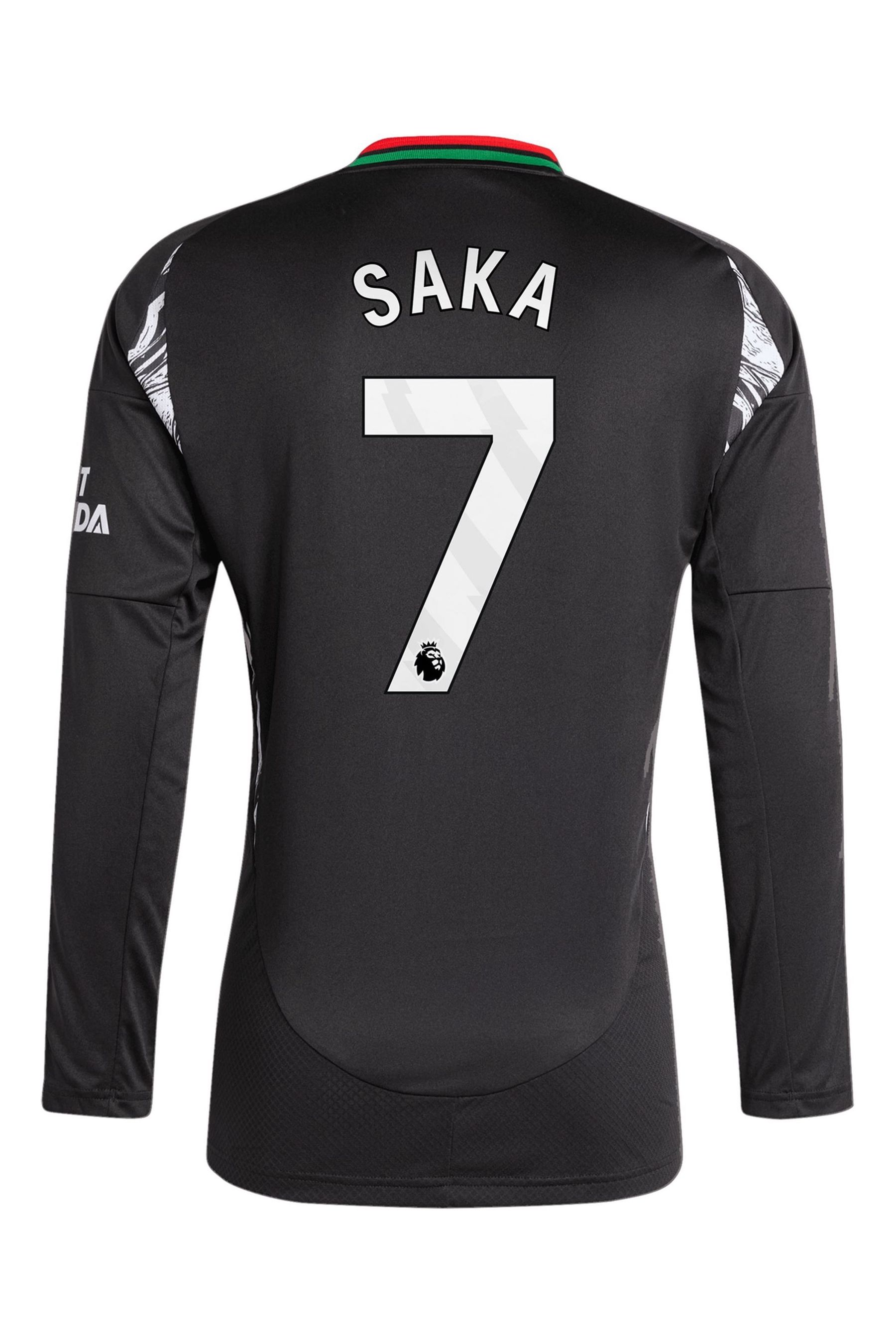 Buy adidas Black Saka 7 Arsenal Away 2024 25 Long Sleeve Football Shirts With Saka 7 Printing from the Next UK online shop
