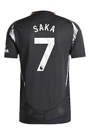 adidas Black Saka - 7 Arsenal Away Authentic 2024-25 Football Shirts With Saka 7 Printing - Image 3 of 3