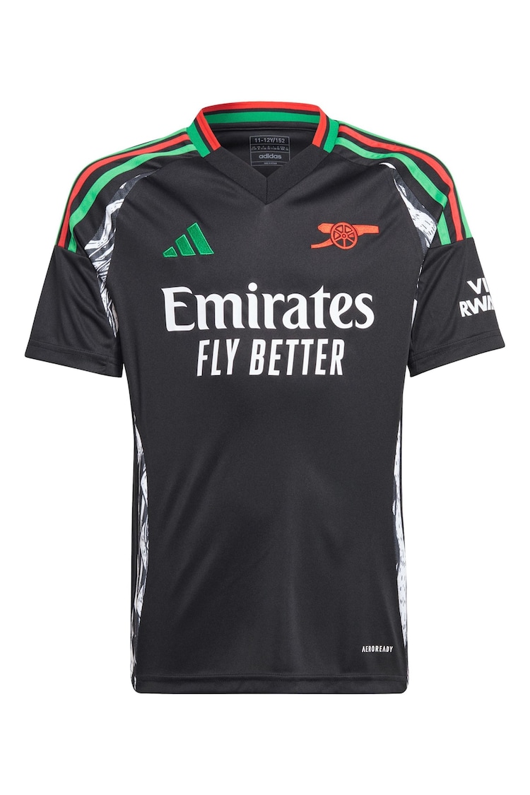 adidas Black Saka - 7 Kids Arsenal Away 2024-25 Shirt With Saka 7 Printing - Image 2 of 3