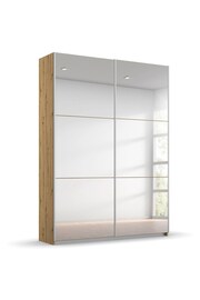 Rauch Natural Reflection Mirror Sliding Semi Fitted 1.3m Sliding Wardrobe - Image 3 of 6