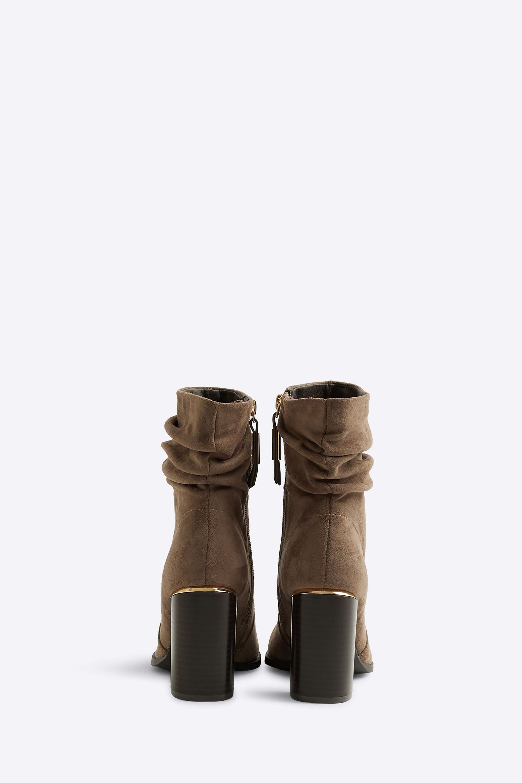 Buy River Island Grey Slouch Heeled Ankle Boots from the Next UK online shop