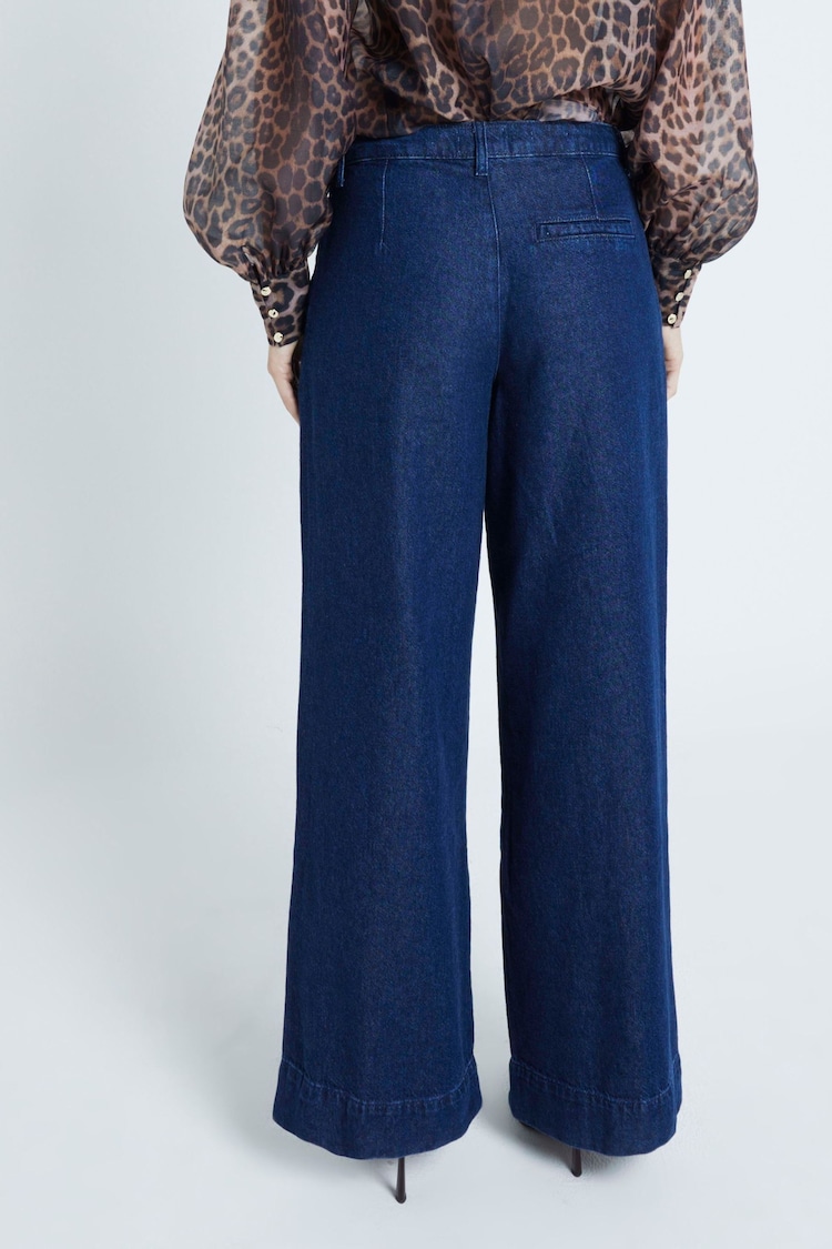 River Island Blue High Rise Tailored Baggy Jeans - Image 2 of 6