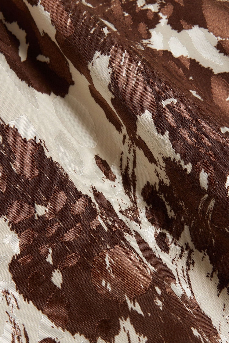 River Island Brown Printed High Neck Column Dress - Image 4 of 4