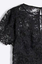 River Island Black Mini Lace Shift Dress - Image 4 of 4