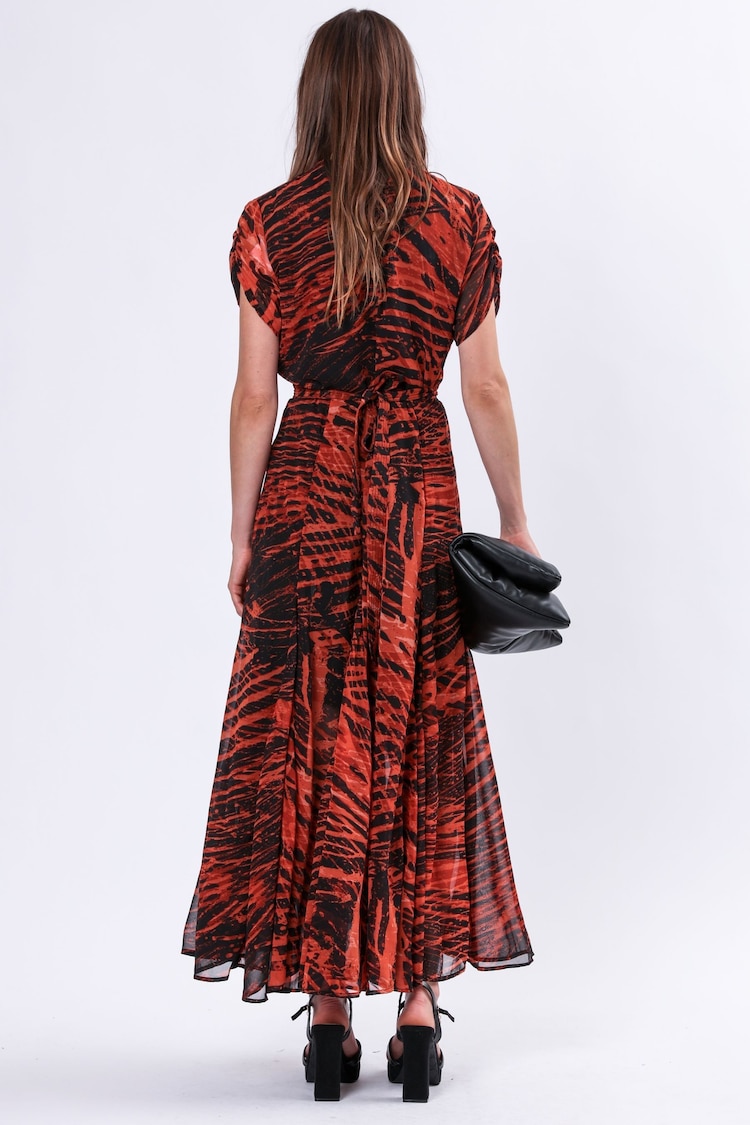 Religion Delight Maxi Wrap Dress With Cap Sleeve in Beautiful Prints - 圖片 2，共 6