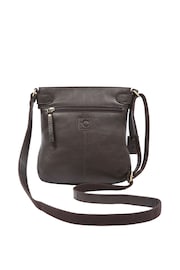 Celtic & Co. Leather Cross-Body Brown Bag - Image 2 of 7