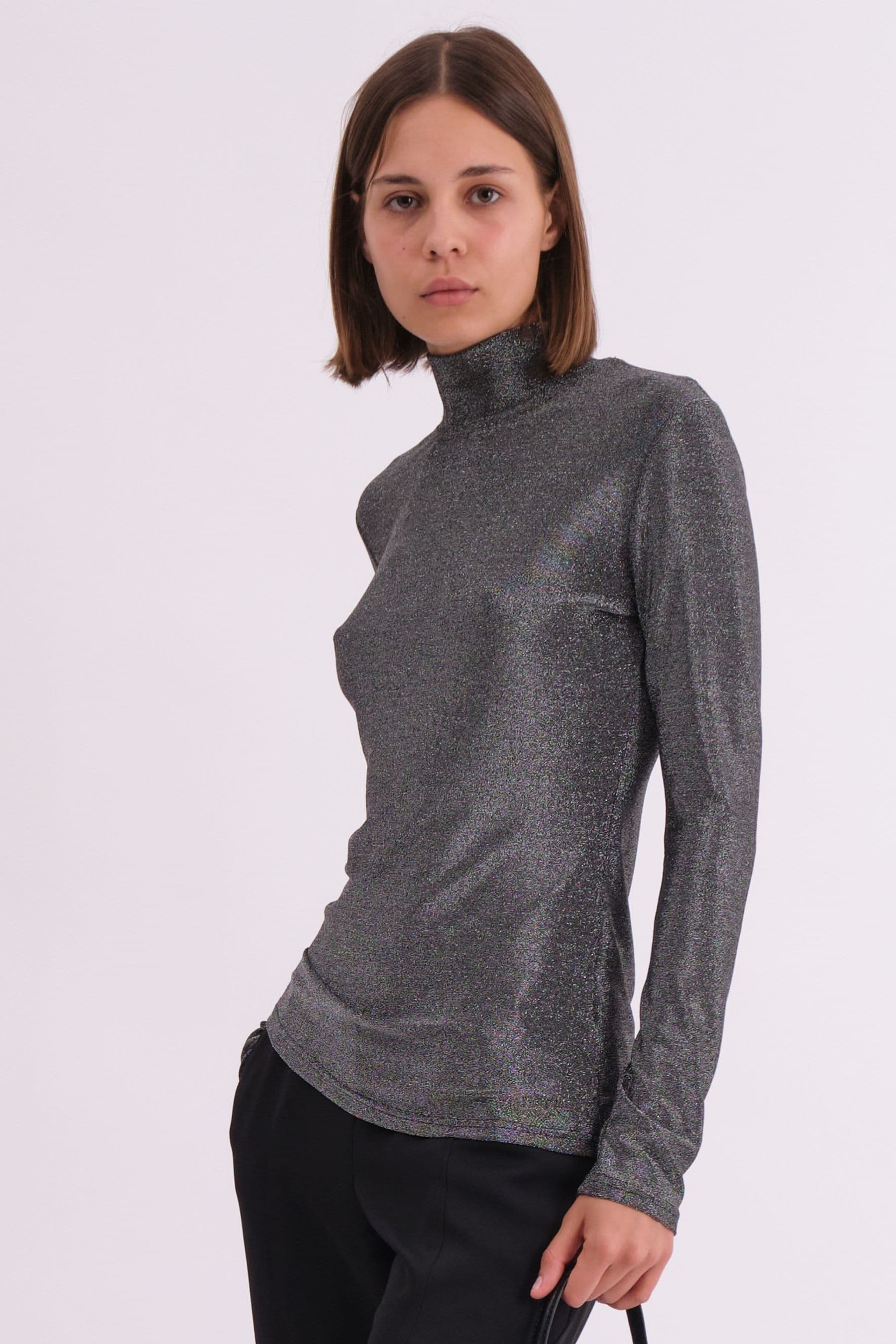 Lurex roll neck shop