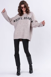 Religion Nude Oversized Rebel Heart Jumper with Stars - Image 1 of 6