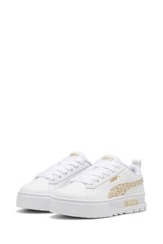 Puma White Kids Girls Mayze Wild Sneakers - Image 2 of 6