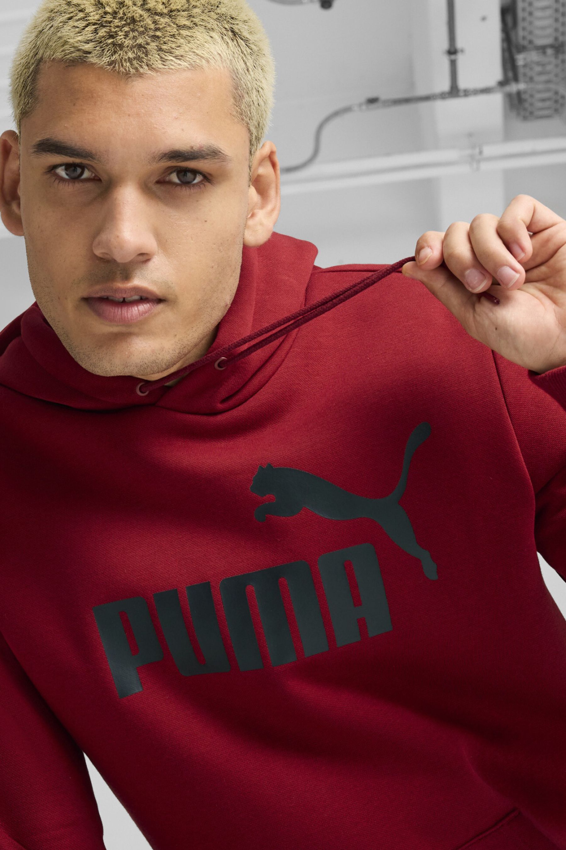 Buy Puma Red Mens Essentials Big Logo Hoodie from the Next UK online shop