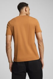 Puma Brown Mens Essentials Small Logo T-Shirt - Image 2 of 5