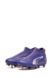 Puma Blue Youth Boys ULTRA 5 MATCH+ Laceless FG/AG Football Boots - Image 3 of 6