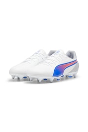 Puma White Mens KING MATCH MxSG Football Boots - Image 3 of 6