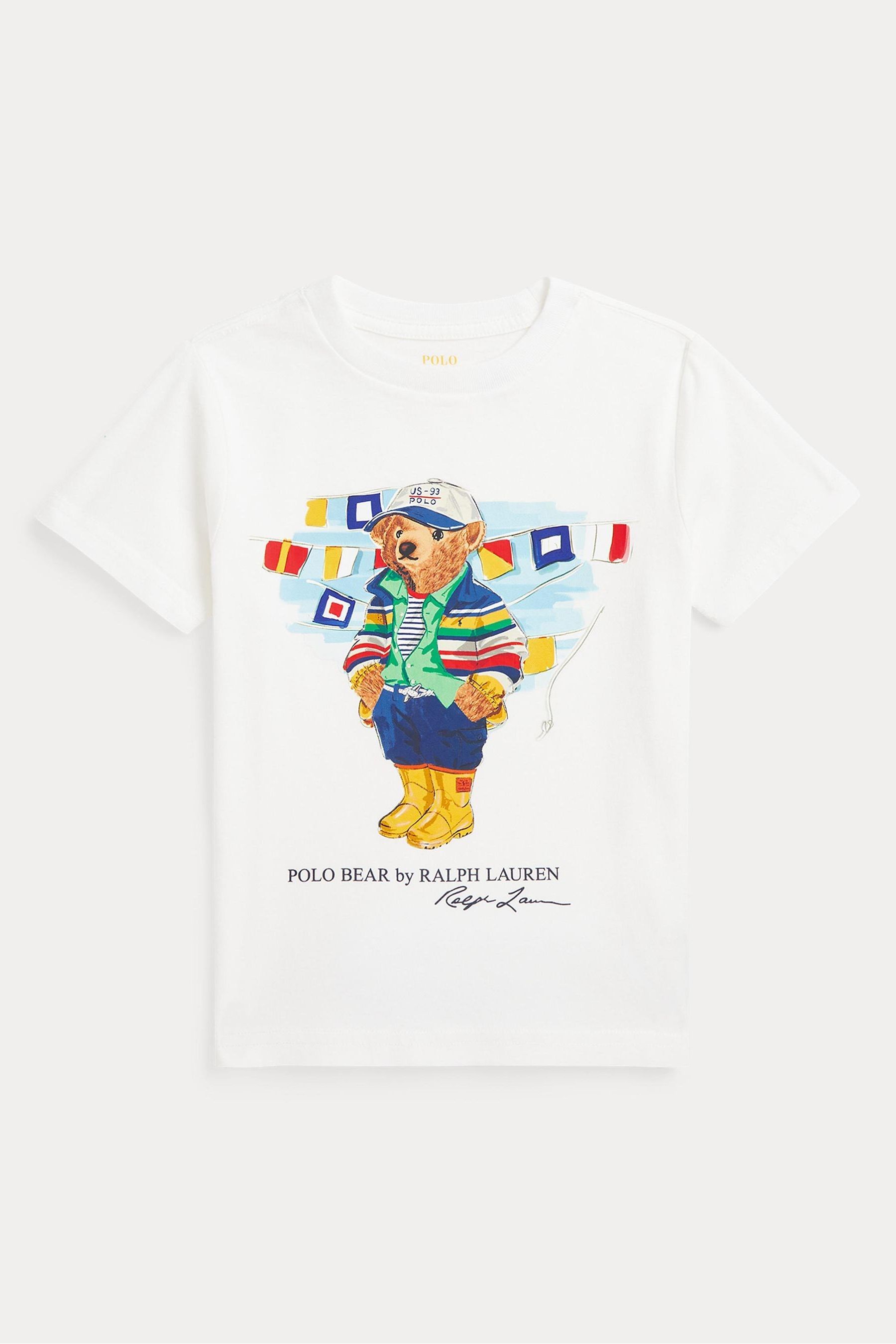Buy Polo Ralph Lauren Boys Polo Bear 100 Cotton White Jersey T Shirt from the Next UK online shop