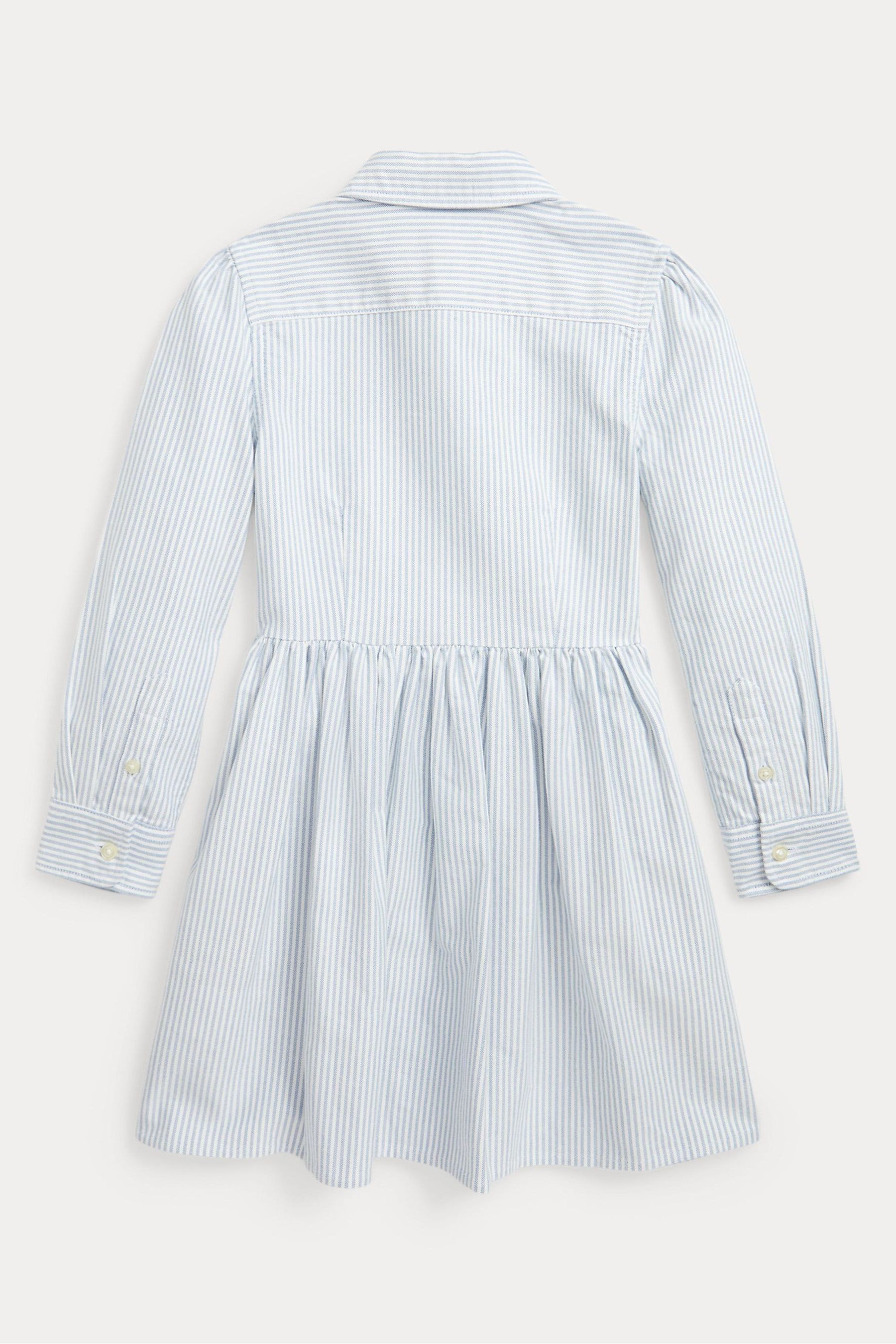 Buy Polo Ralph Lauren Girls Striped 100 Cotton Oxford Blue White Shirt Dress from the Next UK online shop