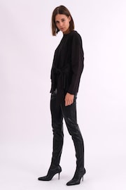 Religion Black Long Sleeve Jersey Memory Top with Tie Sash and Brading - Image 6 of 7