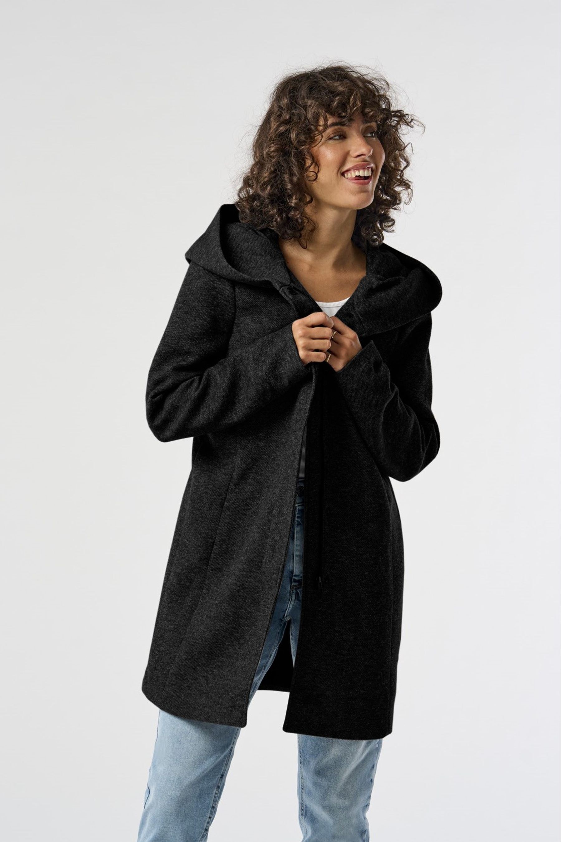 Smart black coat deals