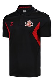 Hummel Black Sunderland Training Polo Shirt - Image 2 of 3