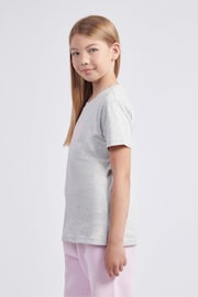 New Balance Grey Girls Stacked Logo T-Shirt - Image 2 of 8