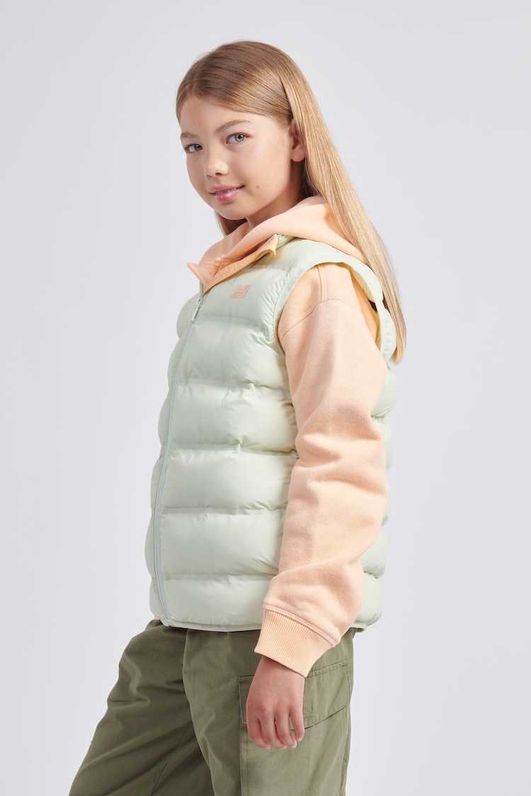 New Balance Green Girls Bond Quilted Gilet - Image 2 of 8