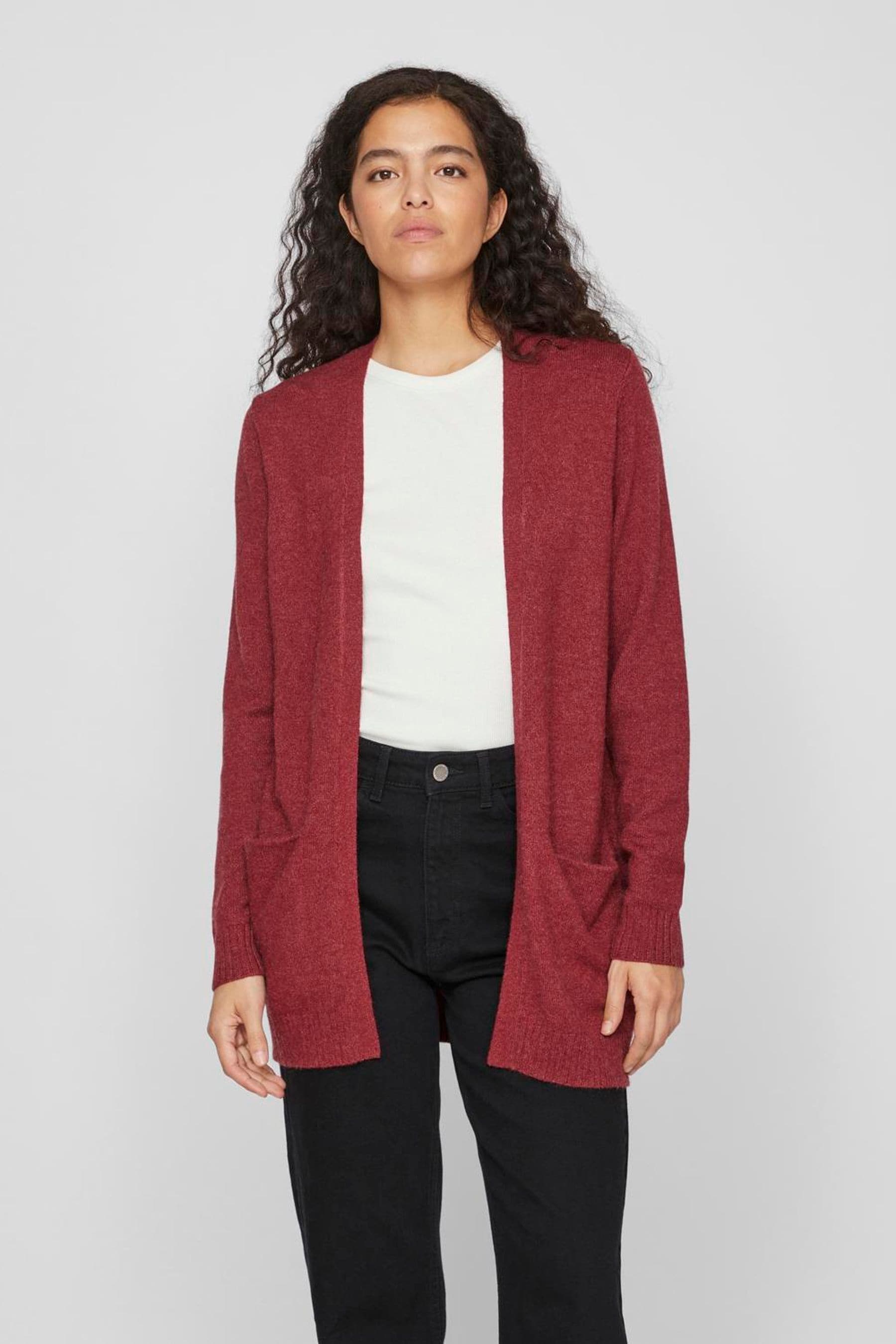 Womens long burgundy cardigan deals