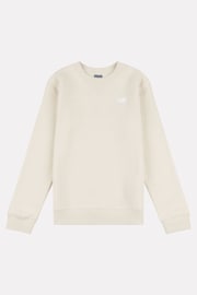 New Balance White Boys Small Logo Sweatshirt - Image 6 of 8